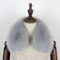 China factory wholesale Natural Fox Fur Hood Trim Scarf Big Fur Collar 100% Real Fox Fur Collar